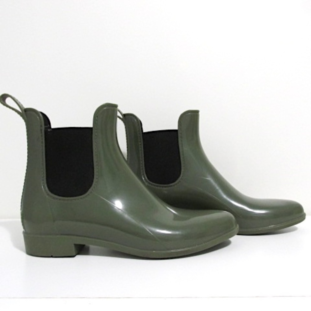 J.Crew Khaki Green Pull-on Ankle Boots, Size 9